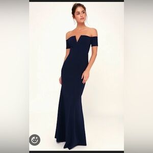 Lulu's women's Navy blue Dress new without tags size large